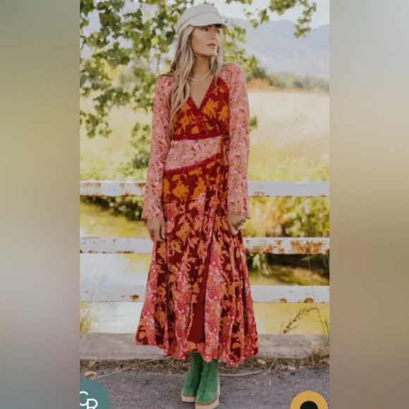 Free People Tilda Wrap Dress, Various Sizes NWOT - Picture 2 of 9